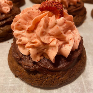 Strawberry Fudge Brownie Cookie
